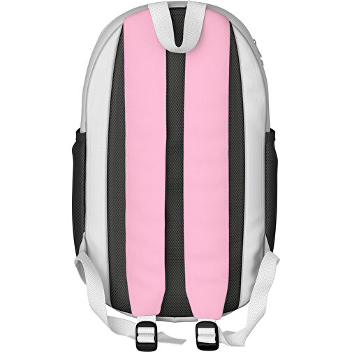 Rucksack Milan , hellrosa / weiss, Sublimation-fabric 300g, 15,00cm x 40,00cm x 30,00cm (Länge x Höhe x Breite), Bild 2