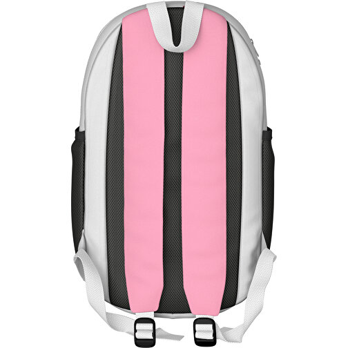 Rucksack Milan , hellpink / weiss, Sublimation-fabric 300g, 15,00cm x 40,00cm x 30,00cm (Länge x Höhe x Breite), Bild 2