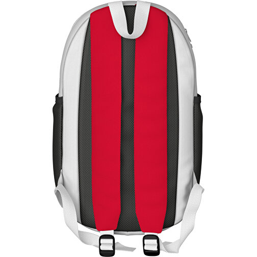 Rucksack Milan , dunkelrot / weiß, Sublimation-fabric 300g, 15,00cm x 40,00cm x 30,00cm (Länge x Höhe x Breite), Bild 2