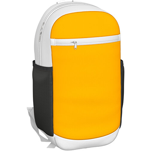 Rucksack Milan , hellorange / weiss, Sublimation-fabric 300g, 15,00cm x 40,00cm x 30,00cm (Länge x Höhe x Breite), Bild 1