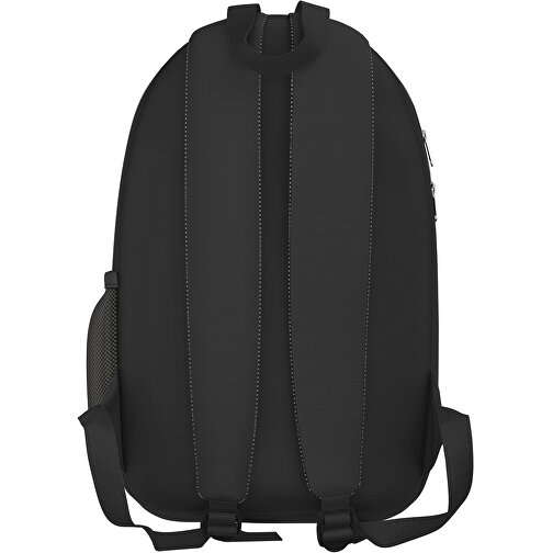 Rucksack Easy , schwarz, Sublimation-fabric 300g, 15,00cm x 40,00cm x 30,00cm (Länge x Höhe x Breite), Bild 2