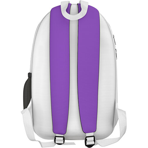 Rucksack Easy , lavendellila / weiß, Sublimation-fabric 300g, 15,00cm x 40,00cm x 30,00cm (Länge x Höhe x Breite), Bild 2