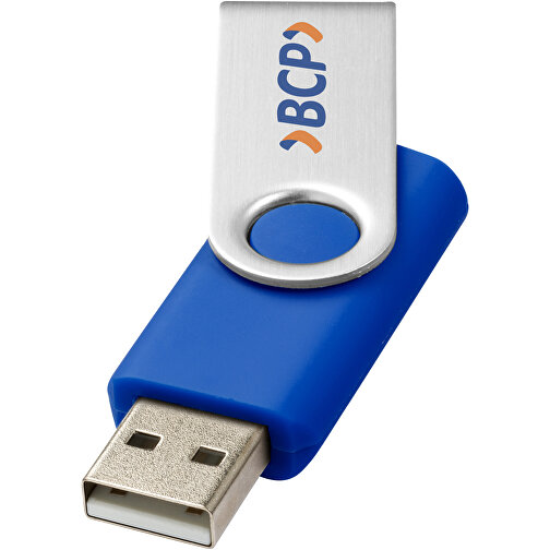 Rotate USB-Stick , royalblau MB , 65 GB , Kunststoff, Aluminium MB , 5,80cm x 1,90cm x 1,00cm (Länge x Höhe x Breite), Bild 2