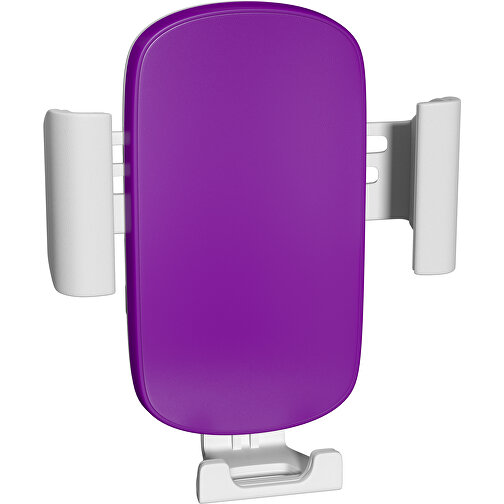 VividHold Qi Charger , dunkelmagenta / weiß, Kunststoff, 10,50cm x 10,00cm (Höhe x Breite), Bild 1