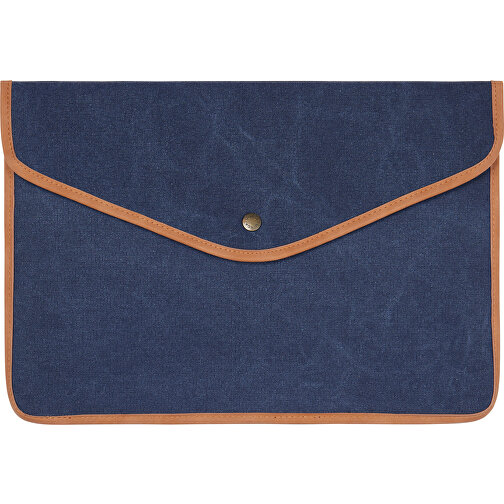 VINGA Bosler 16' Laptop-Tasche Aus GRS Recyceltem Canvas, Navy Blau , navy blau, Canvas - recycelt,Polyester, 41,50cm x 1,80cm x 29,50cm (Länge x Höhe x Breite), Bild 1