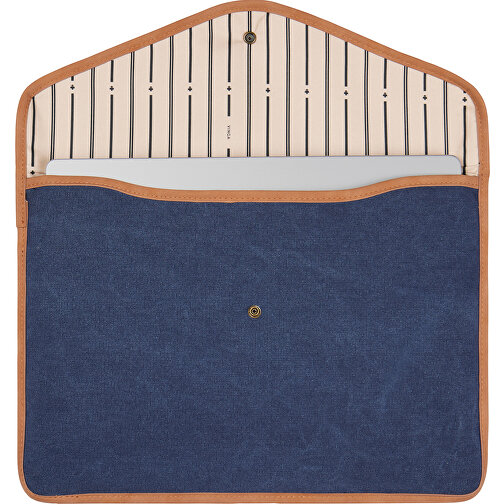 VINGA Bosler 16' Laptop-Tasche Aus GRS Recyceltem Canvas, Navy Blau , navy blau, Canvas - recycelt,Polyester, 41,50cm x 1,80cm x 29,50cm (Länge x Höhe x Breite), Bild 2