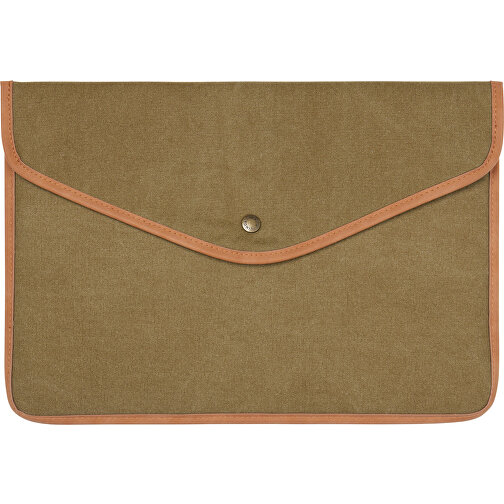 VINGA Bosler 16' Laptop-Tasche Aus GRS Recyceltem Canvas, Grün , grün, Canvas - recycelt,Polyester, 41,50cm x 1,80cm x 29,50cm (Länge x Höhe x Breite), Bild 1