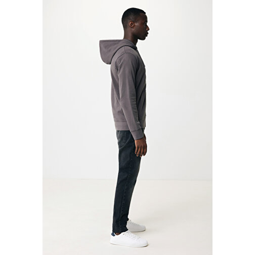 Iqoniq Abisko Zip-Kapuzenpullover Aus Recycelter Baumwolle, Anthrazit , anthrazit, 50% recycelte und 50% biologische Baumwolle, XXXL, 80,00cm x 1,00cm x 68,00cm (Länge x Höhe x Breite), Bild 5