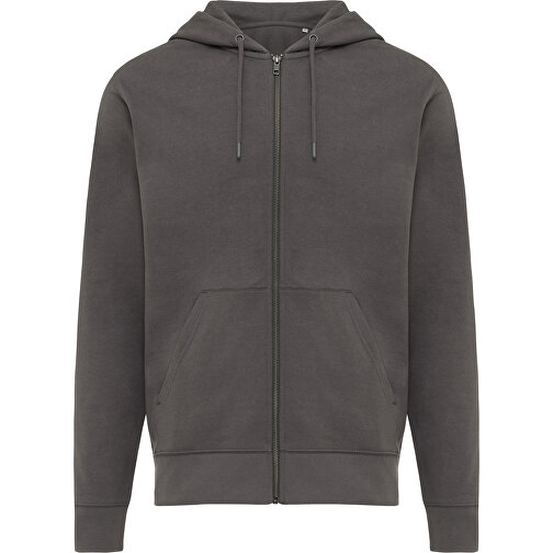 Iqoniq Abisko Zip-Kapuzenpullover Aus Recycelter Baumwolle, Anthrazit , anthrazit, 50% recycelte und 50% biologische Baumwolle, XXS, 61,00cm x 1,00cm x 47,00cm (Länge x Höhe x Breite), Bild 1