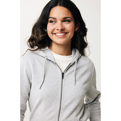 Iqoniq Abisko Zip-Kapuzenpullover Aus Recycelter Baumwolle, Heather Grey , heather grey, 50% recycelte und 50% biologische Baumwolle, XXS, 61,00cm x 1,00cm x 47,00cm (Länge x Höhe x Breite), Bild 18