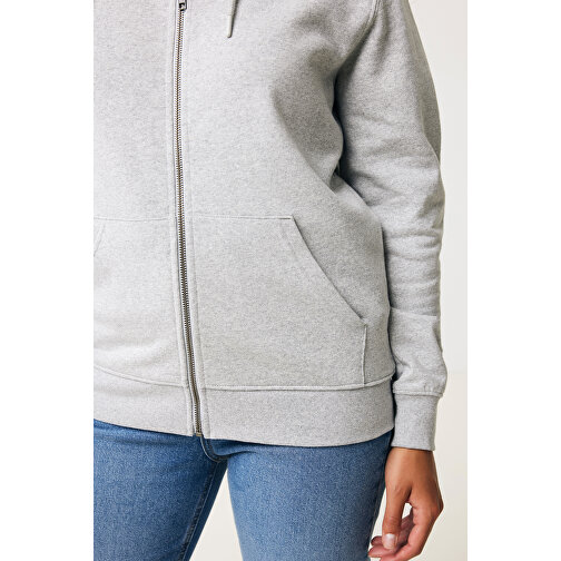 Iqoniq Abisko Zip-Kapuzenpullover Aus Recycelter Baumwolle, Heather Grey , heather grey, 50% recycelte und 50% biologische Baumwolle, XXS, 61,00cm x 1,00cm x 47,00cm (Länge x Höhe x Breite), Bild 19