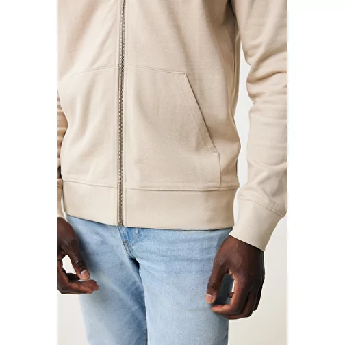 Iqoniq Abisko sweat à capuche zippé en coton recyclé, desert, Image 8