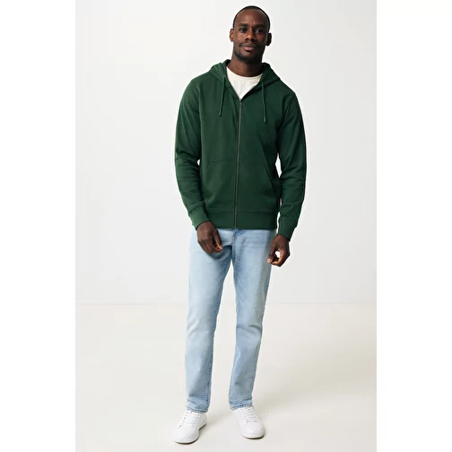Sweat à capuche zippé Iqoniq Abisko en coton recyclé, forest green, Image 4