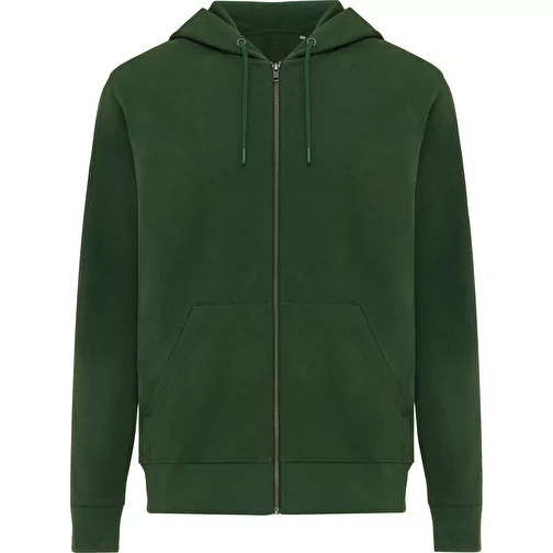 Sweat à capuche zippé Iqoniq Abisko en coton recyclé, forest green, Image 1