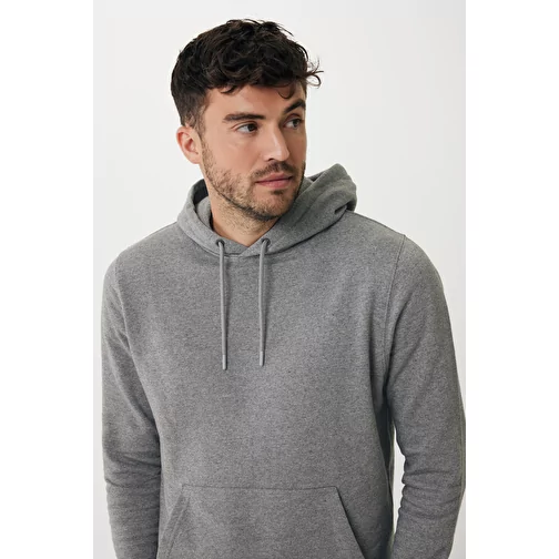 Sweat à capuche Iqoniq Rila Lightweight en coton recyclé, non teint anthracite clair, Image 13