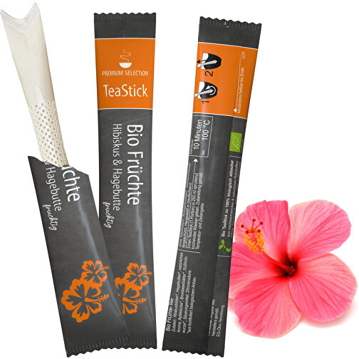 Bio TeaStick - Früchte - Premium Selection , Bio Folie, kompostierbar + Papier, 2,70cm x 1,50cm x 15,80cm (Länge x Höhe x Breite), Bild 2