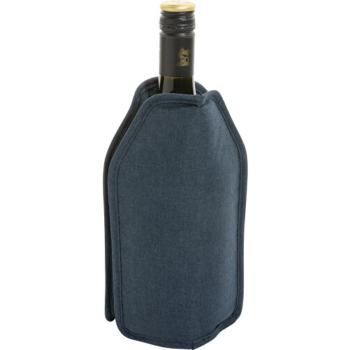 Vino AWARE™ RPET Weinkühler-Sleeve, Navy Blau , navy blau, PET - recycelt, 15,50cm x 22,50cm x 2,50cm (Länge x Höhe x Breite), Bild 1