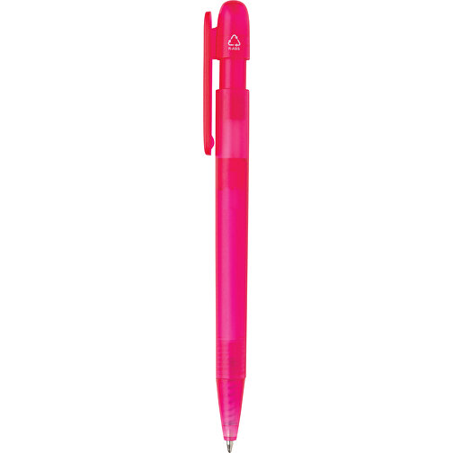 Stylo transparent Devin en rABS certifié GRS, rose, Image 6