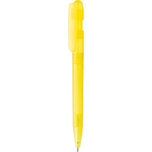 Stylo transparent Devin en rABS certifié GRS, jaune, Image 1