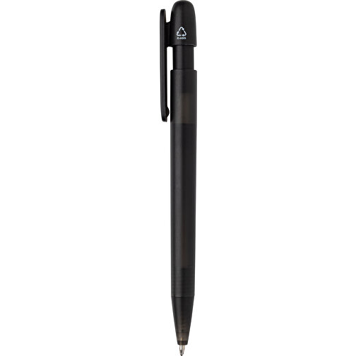 Stylo transparent Devin en rABS certifié GRS, noir, Image 6