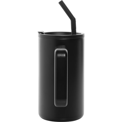 Cube Becher Aus RCS Recyceltem Stahl 800ml, Schwarz , schwarz, Rostfreier Stahl - recycelt,Polypropylen - recycelt, 18,00cm (Höhe), Bild 5