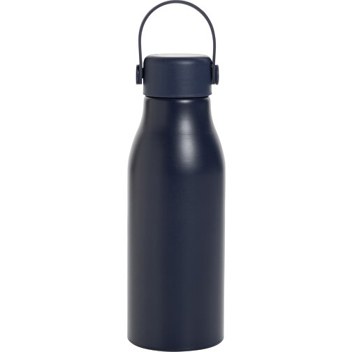 Pluto Flasche Aus RCS-zertifiziert Recyceltem Alu 680ml, Navy Blau , navy blau, Aluminium - recycelt,PP, 21,30cm x 7,30cm x 7,30cm (Länge x Höhe x Breite), Bild 2