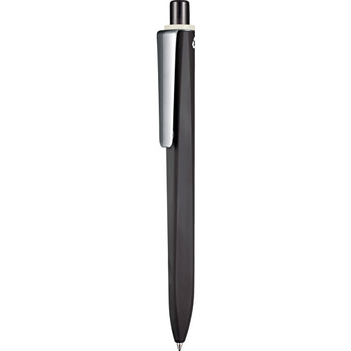 Kugelschreiber RIDGE RECYCLED SOFT M , Ritter-Pen, schwarz / grau, ABS u. Metall, 14,10cm (Länge), Bild 1