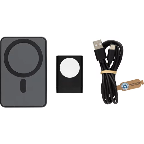 Chargeur Powerbase 3 en 1 en plastique RCS avec banque de puissance, noir, Image 4