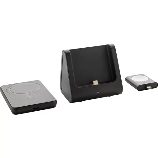 Chargeur Powerbase 3 en 1 en plastique RCS avec banque de puissance, noir, Image 5