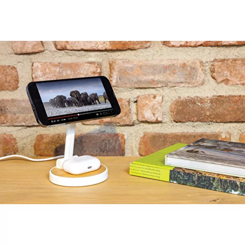 Support de charge magnétique Ontario 2-en-1 15W en plastique RCS r, blanc, Image 9