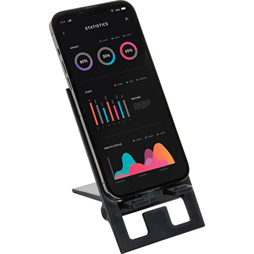 SnapStand foldbar telefonstander lavet af RCS genanvendt ABS, sort, Billede 2