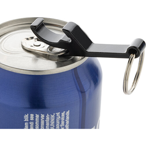 Flask- och konservöppnare tillverkad av RCS-återvunnet aluminium, svart, Bild 4