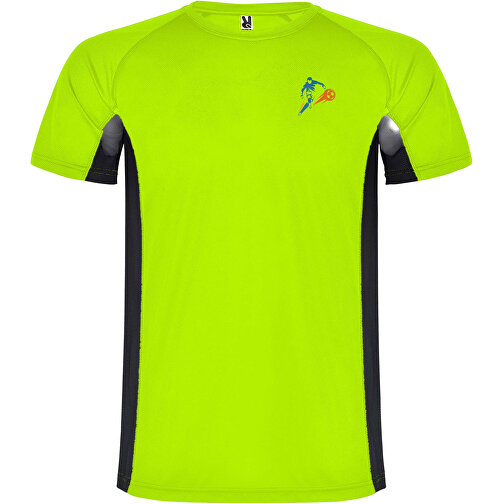 Shanghai Sport T-Shirt Für Kinder , fluor green / schwarz, Mesh mit Cool Fit Finish 100% Polyester, 140 g/m2, Contrast fabric, Mesh mit Cool Fit Finish 100% Polyester, 140 g/m2, 16, , Bild 2