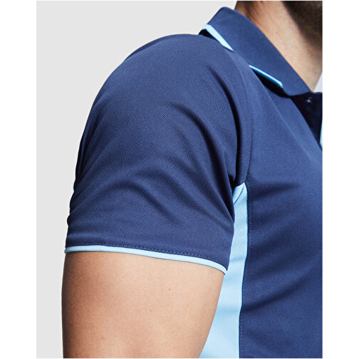 Montmelo Sport Poloshirt Unisex , weiß / royalblau, Piqué Strick mit Cool Fit Finish 100% Polyester, 150 g/m2, 2XL, , Bild 5