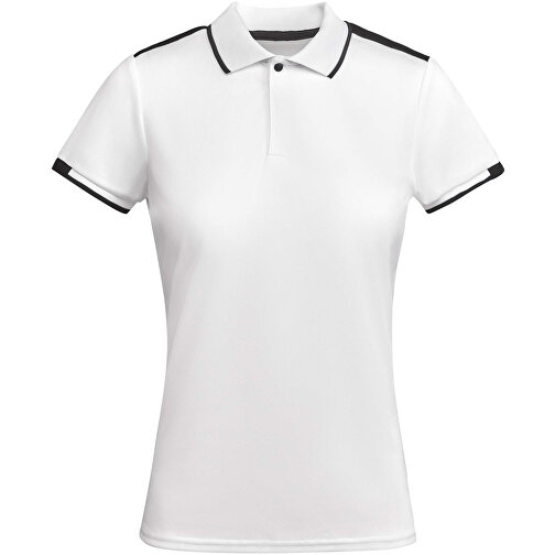 Tamil Sport Poloshirt Für Damen , weiß / schwarz, Piqué Strick mit Cool Fit Finish 50% Recyceltes Polyester, 50% Polyester, 140 g/m2, XL, , Bild 1