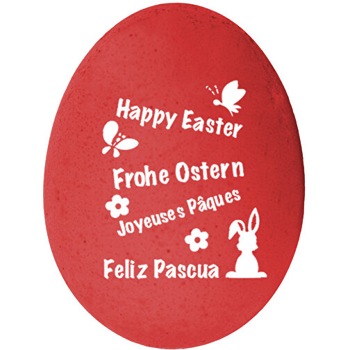 Happy Egg Frohe Ostern - Rot , rot, 5,70cm (Höhe), Bild 1