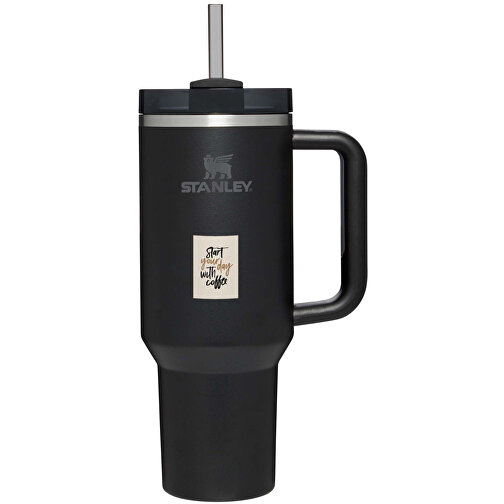 Stanley 1200 Ml Quencher H2.0 Thermobecher , schwarz, Recycelter Edelstahl, 10,00cm x 31,80cm x 14,80cm (Länge x Höhe x Breite), Bild 2