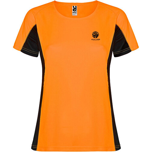 Shanghai Sport T-Shirt Für Damen , fluor orange / schwarz, Mesh mit Cool Fit Finish 100% Polyester, 140 g/m2, Contrast fabric, Mesh mit Cool Fit Finish 100% Polyester, 140 g/m2, S, , Bild 2