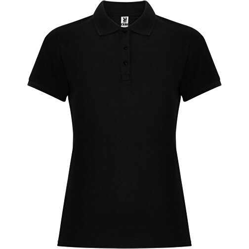 Pegaso Premium Poloshirt Für Damen , schwarz, Piqué Strick 60% Baumwolle, 40% Polyester, 190 g/m2, XL, , Bild 1