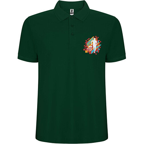 Pegaso Premium Poloshirt Für Herren , dunkelgrün, Piqué Strick 60% Baumwolle, 40% Polyester, 190 g/m2, XL, , Bild 2