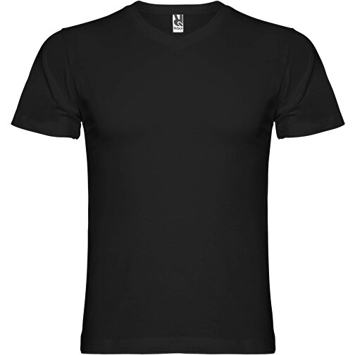 Samoyedo T-Shirt Mit V-Ausschnitt Für Herren , schwarz, Single jersey Strick 100% Baumwolle, 155 g/m2, M, , Bild 1