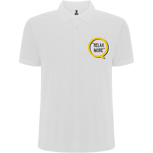 Pegaso Premium Poloshirt Für Herren , weiss, Piqué Strick 60% Baumwolle, 40% Polyester, 190 g/m2, 2XL, , Bild 2