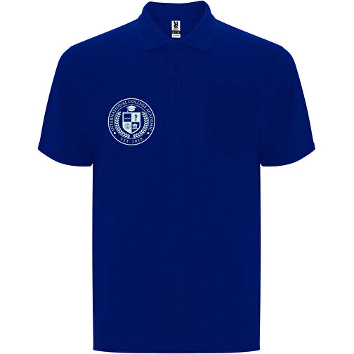 Centauro Premium Poloshirt Unisex , blau, Piqué Strick 60% Baumwolle, 40% Polyester, 190 g/m2, M, , Bild 2