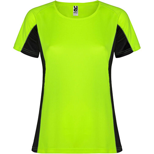 Shanghai Sport T-Shirt Für Damen , fluor green / schwarz, Mesh mit Cool Fit Finish 100% Polyester, 140 g/m2, Contrast fabric, Mesh mit Cool Fit Finish 100% Polyester, 140 g/m2, M, , Bild 1