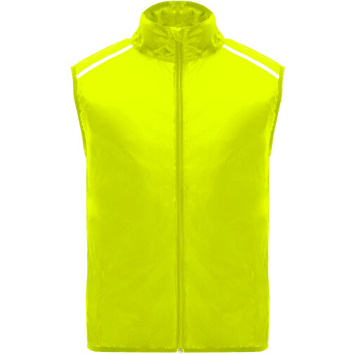 Jannu Leichte Laufweste Unisex , fluor yellow, 100% Polyester, 70 g/m2, Contrast fabric, Mesh mit Cool Fit Finish 100% Polyester, 70 g/m2, 2XL, , Bild 1