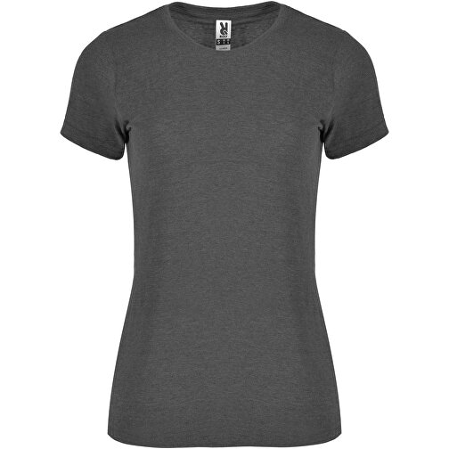 Fox T-Shirt Für Damen , heather schwarz, Single jersey Strick 65% Polyester, 35% Baumwolle, 150 g/m2, L, , Bild 1