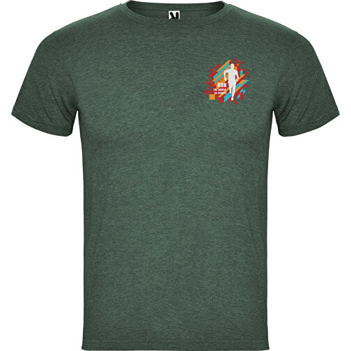 Fox T-Shirt Für Herren , heather bottle green, Single jersey Strick 65% Polyester, 35% Baumwolle, 150 g/m2, S, , Bild 2