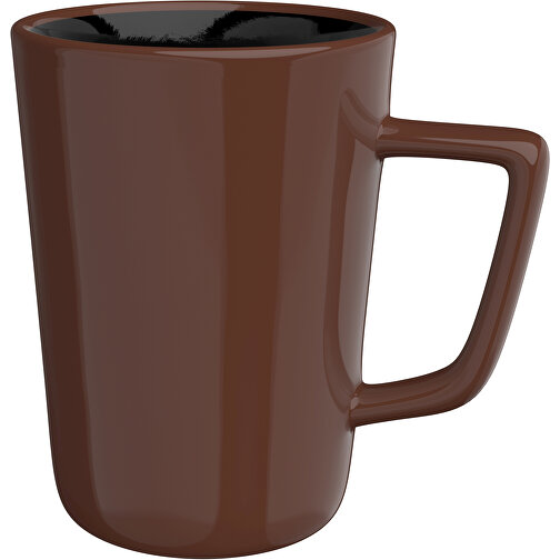 Taco Aussen Farbig Innen Schwarz 450ml , sepiabraun / schwarz, New Bone China Porzellan, 12,00cm x 12,50cm (Höhe x Breite), Bild 1