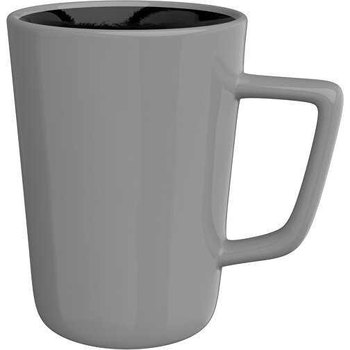 Taco Aussen Farbig Innen Schwarz 450ml , grau / schwarz, New Bone China Porzellan, 12,00cm x 12,50cm (Höhe x Breite), Bild 1