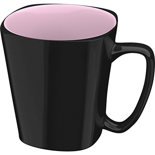 Rob Innen Farbig Aussen Schwarz 380ml , schwarz / dunkelpink, New Bone China Porzellan, 10,00cm x 12,00cm (Höhe x Breite), Bild 1